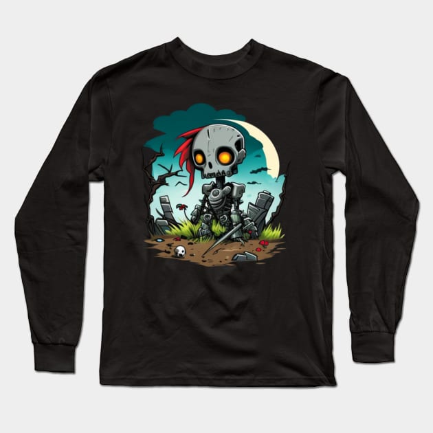 Robot girl Long Sleeve T-Shirt by Crazy skull